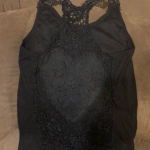 Black tank with designed back BOGOHP SALE